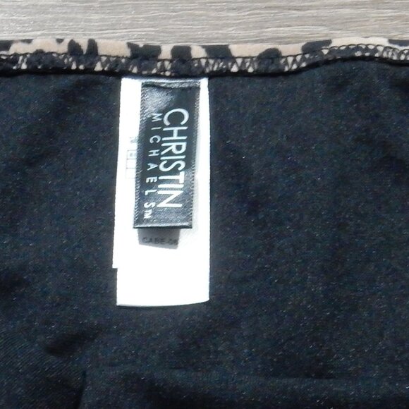 NWOT - CHRISTIN MICHAELS RUCHED SIDE TAB BIKINI BOTTOM - LEOPARD PRINT - XL - Picture 3 of 3